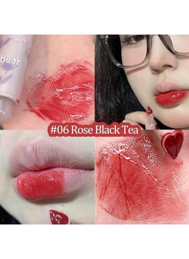 ChicAbode Jelly Lipstick, Tinted Lip Gloss Heart Shape Lip Stain, Mirror Moisturizing Lip Glaze, Long Lasting Nourishing Lip Glow Balm, Non-sticky, Vivid Color Glossy Lip Gloss Lip Makeup, 04#05#06 - Image 5